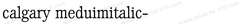 calgary meduimitalic字体转换